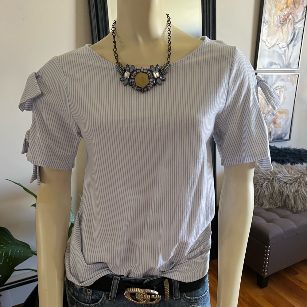 Banana Republic Striped Bow Couture Tee